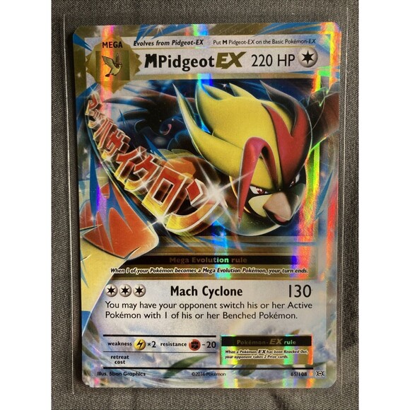 Pokemon TCG: Slowbro & M Pidgeot EX (2016) XY Evolutions Rare Holo Cards - Picture 2 of 5